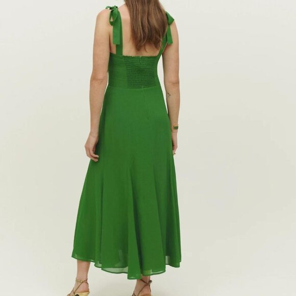 Reformation Nadira Dress in Kelly Green - Picture 4 of 4